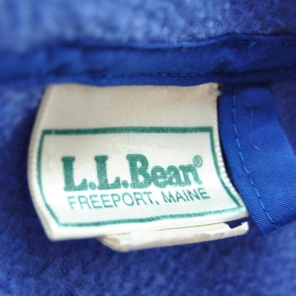 L.L. Bean Blue Full Zip Up Fleece Jacket Size: X-Large Kids - Picture 5 of 6